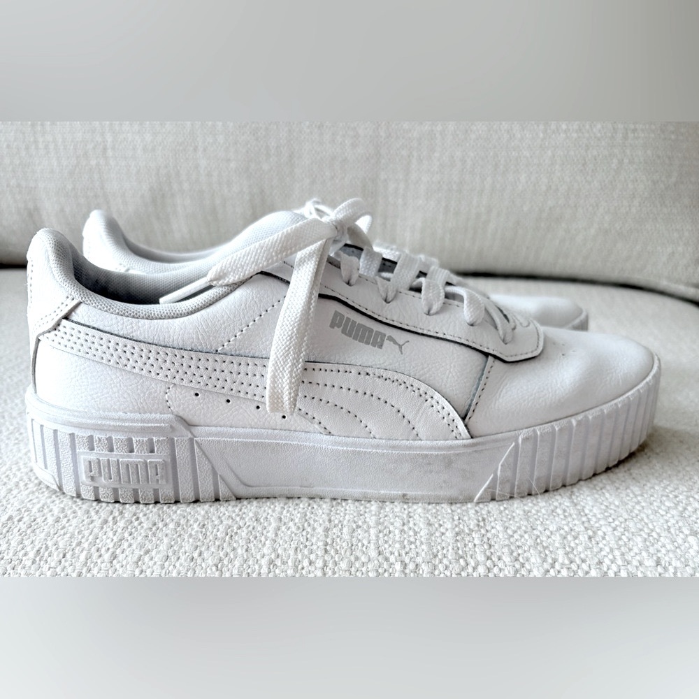 Puma White Cali Women’s   Sneakers All Leather Perfect Condition
